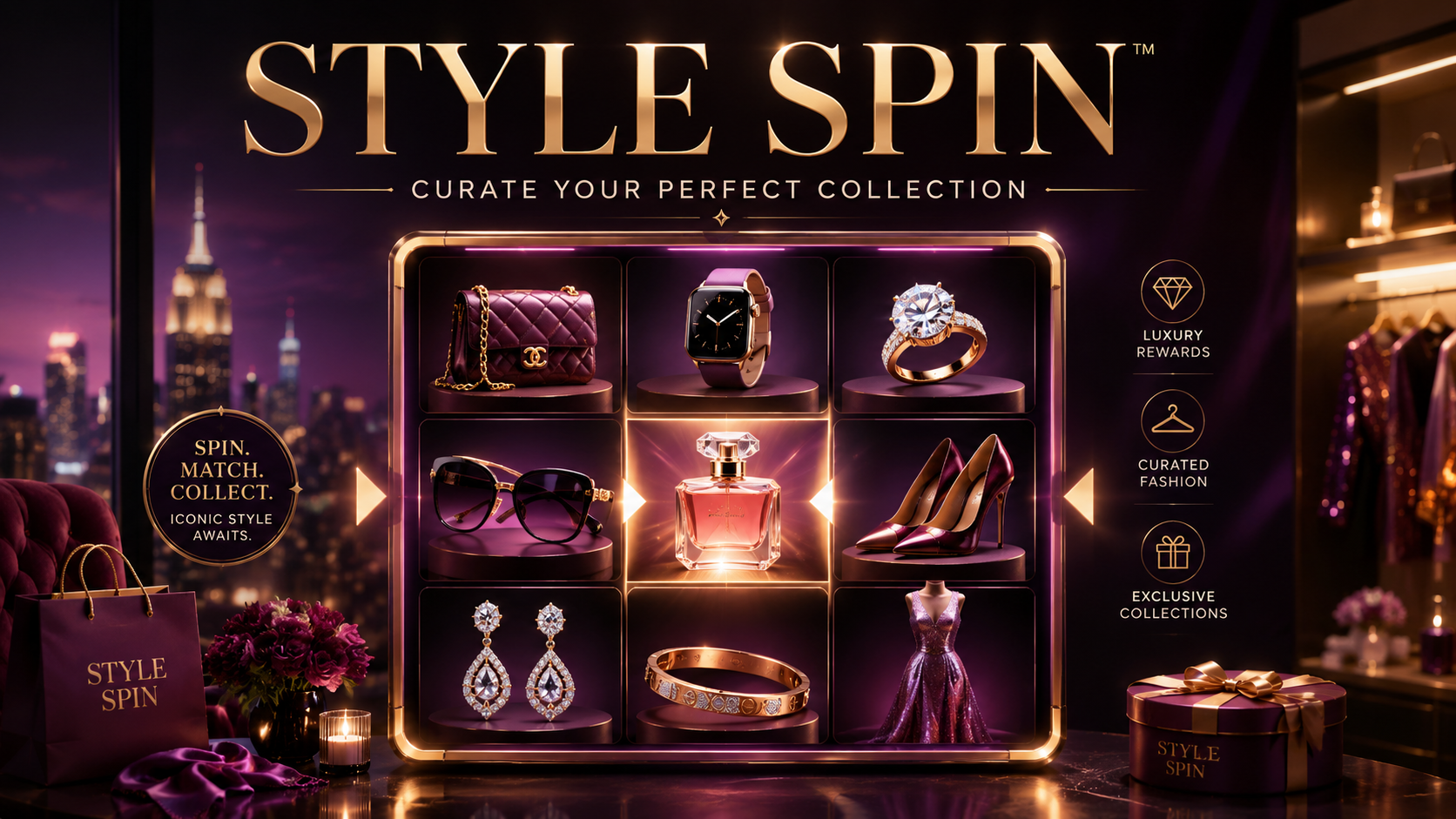 Style Spin — a Sizzle game branded with luxury products
